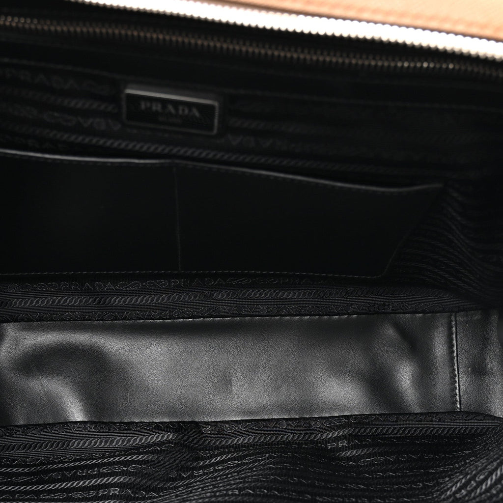 Prada Brown Saffiano Leather Briefcase
