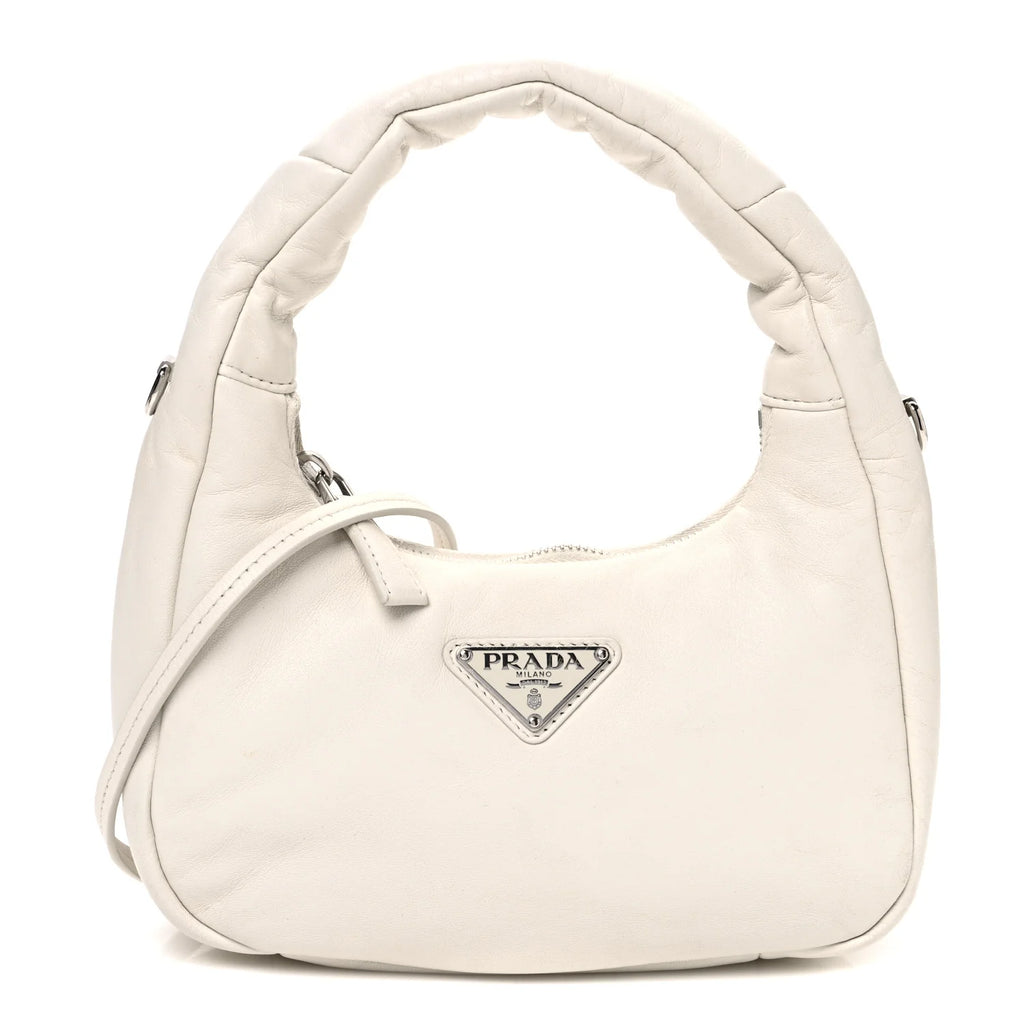 Prada White Leather Mini Bag