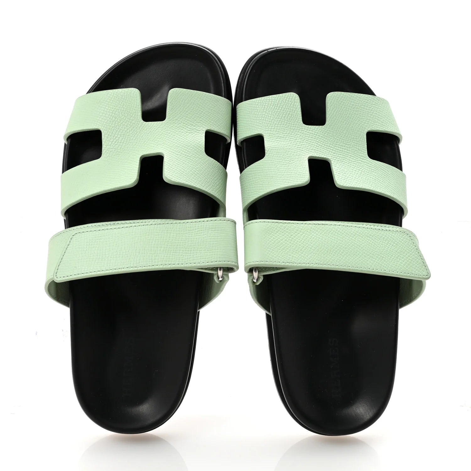 Hermes Mint Grained Chypre Sandals