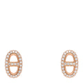 Hermes Rose Gold Diamond Earrings