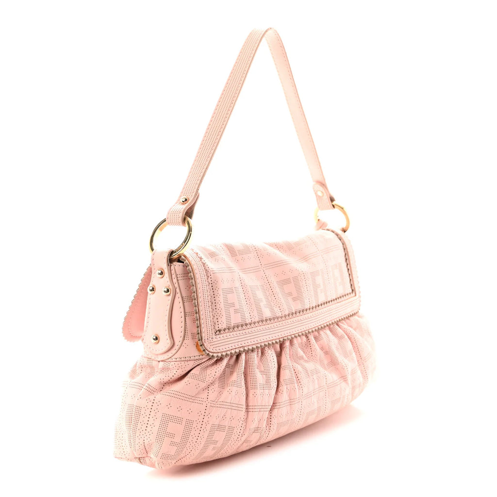 Fendi Pink Perforated Zucca Bag
