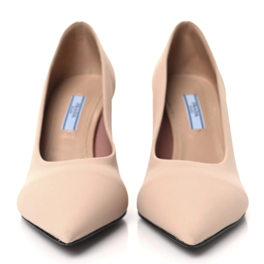 Prada Nude Leather Pointed Pumps