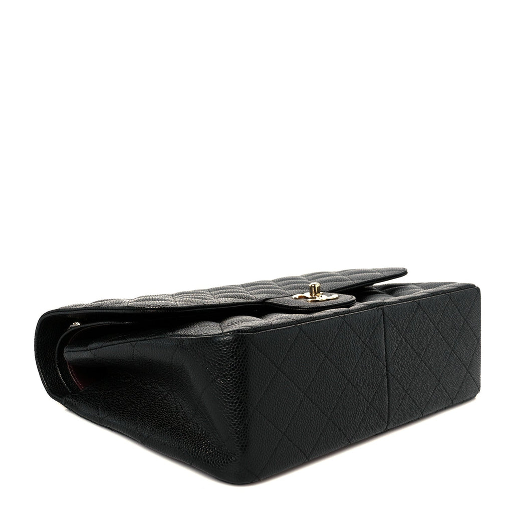 Chanel Black Quilted Caviar Flap