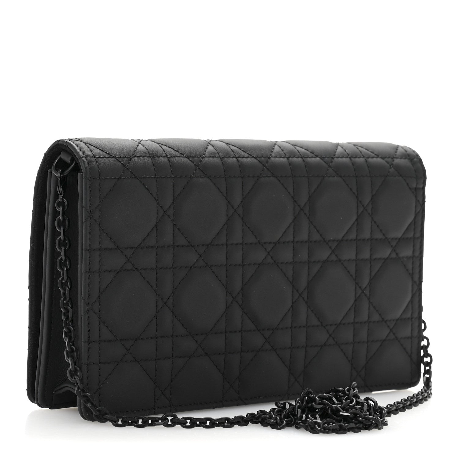 Dior Matte Black Cannage Pouch