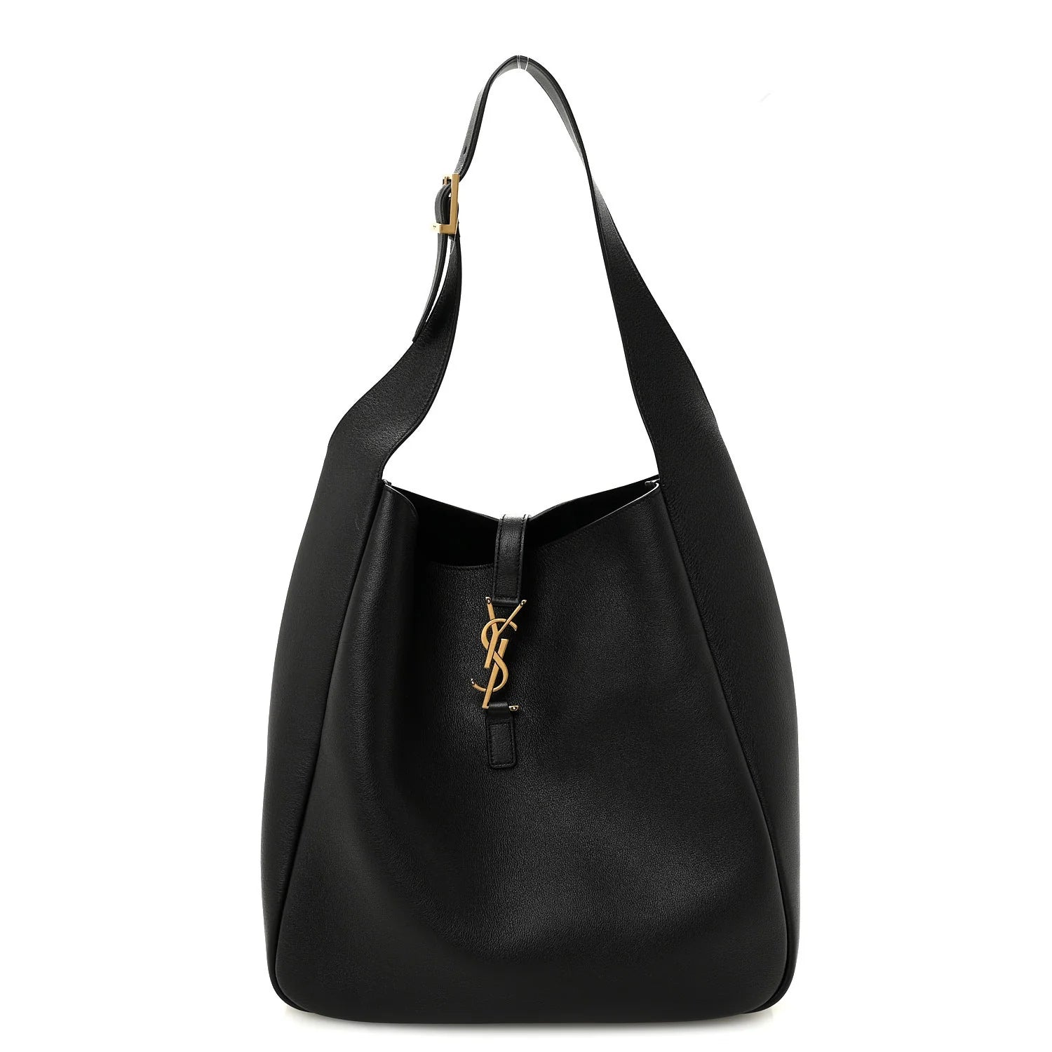 Saint Laurent Black Grained Hobo