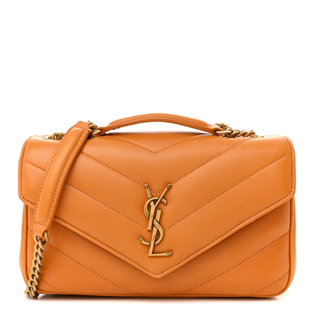 Saint Laurent Orange Quilted Bag