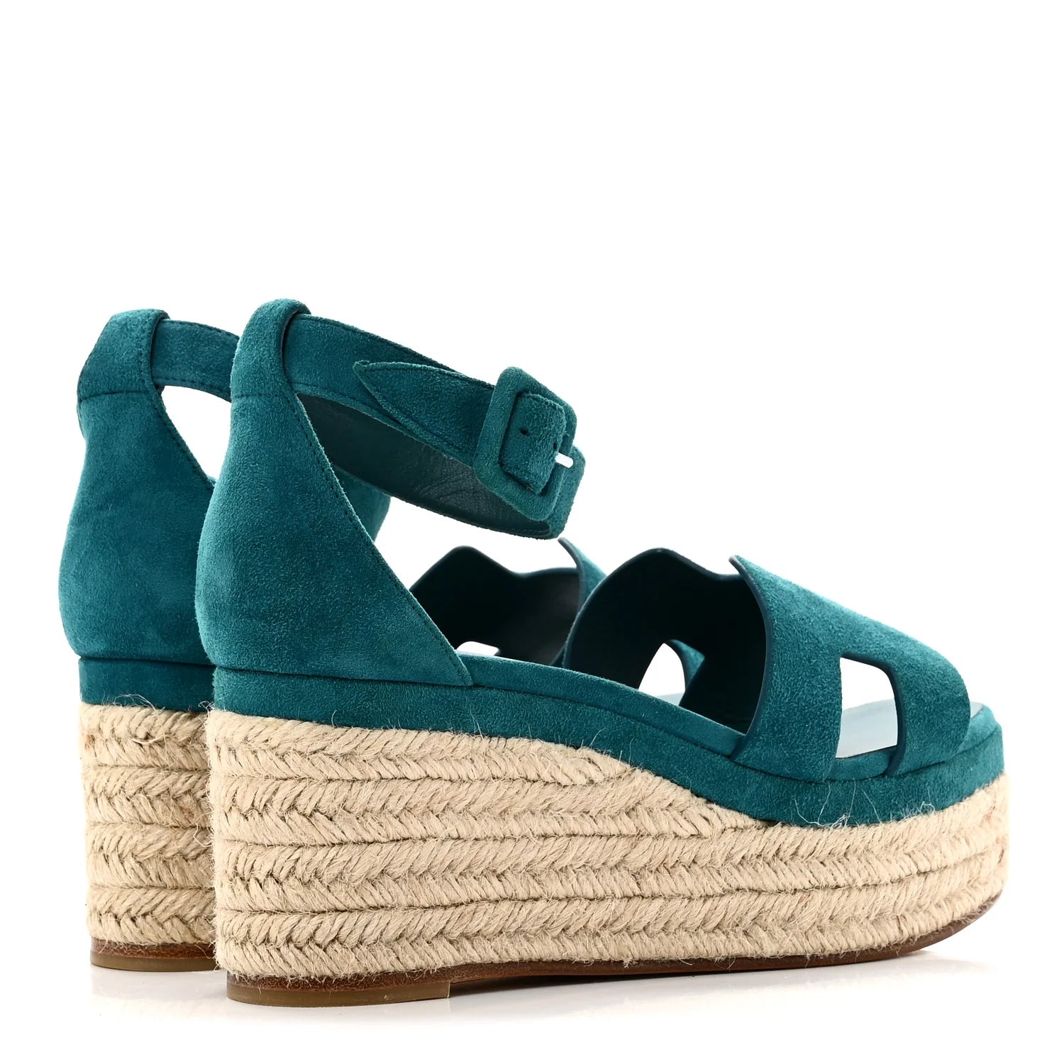 Hermes Suede Eldora Platform Sandals