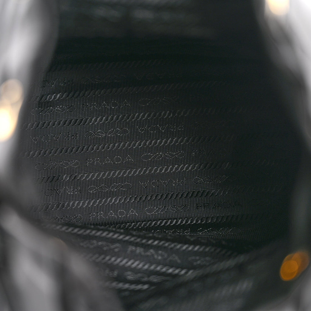 Prada Black Nylon Bucket Bag