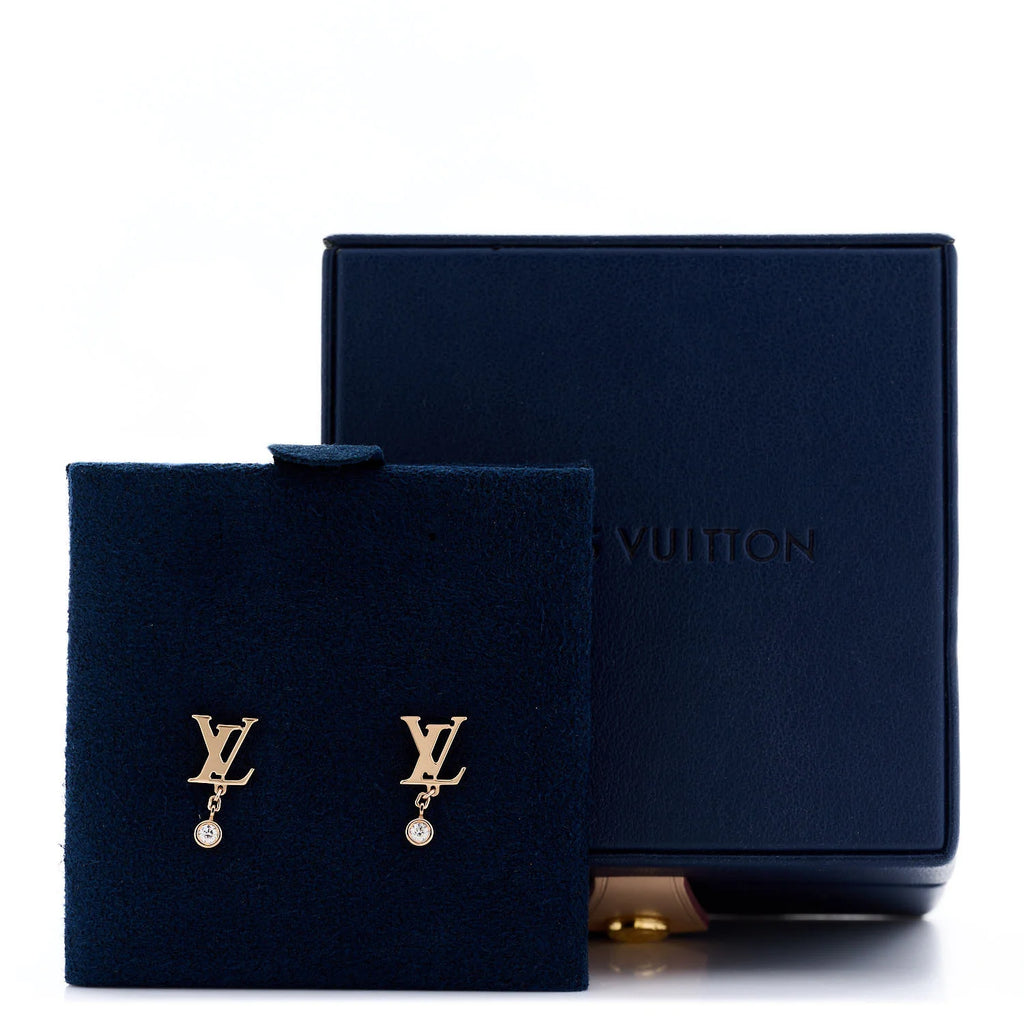 Louis Vuitton Gold LV Earrings