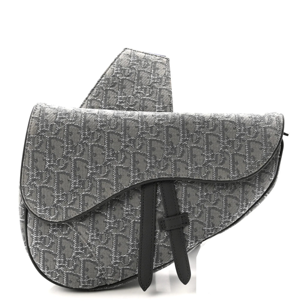 Dior Grey Oblique Jacquard Saddle