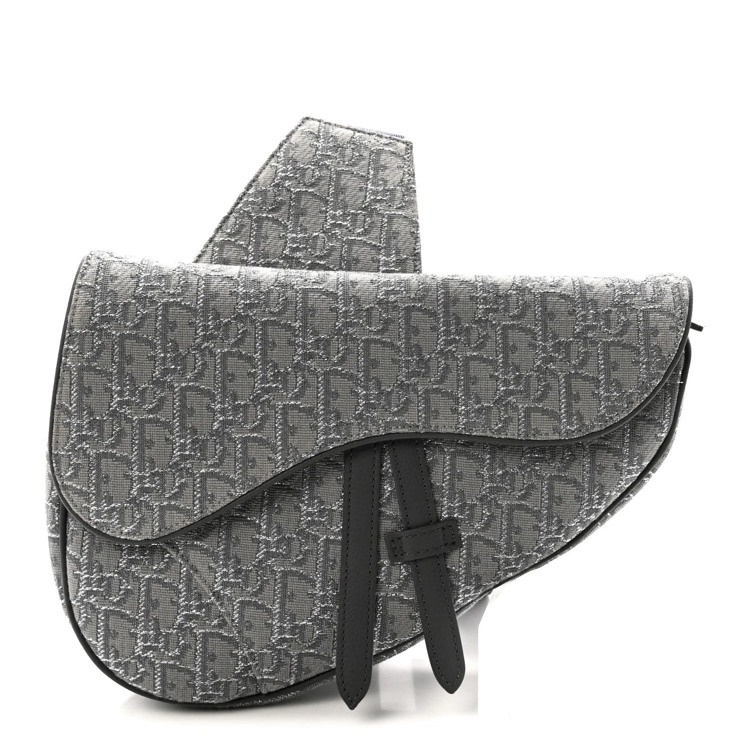 Dior Grey Oblique Jacquard Saddle