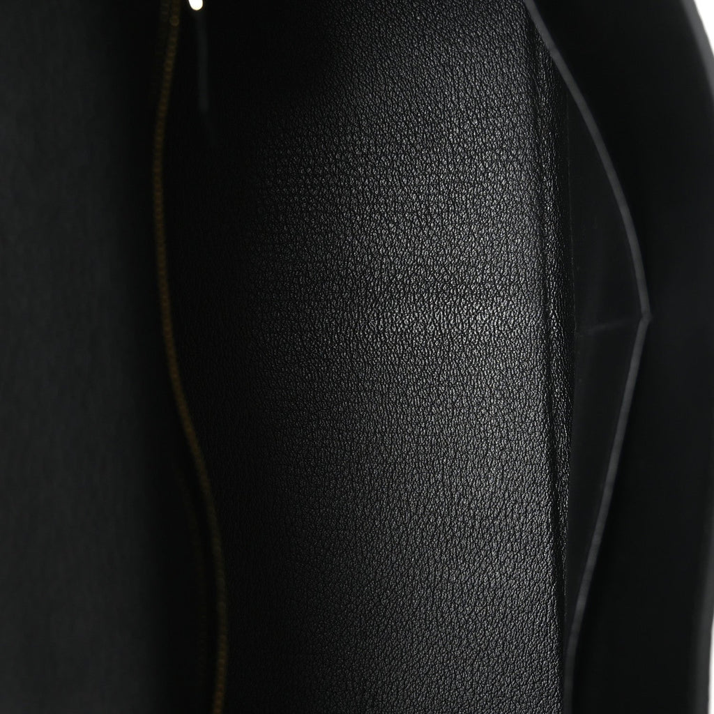 Hermes Kelly Black Grained Handbag