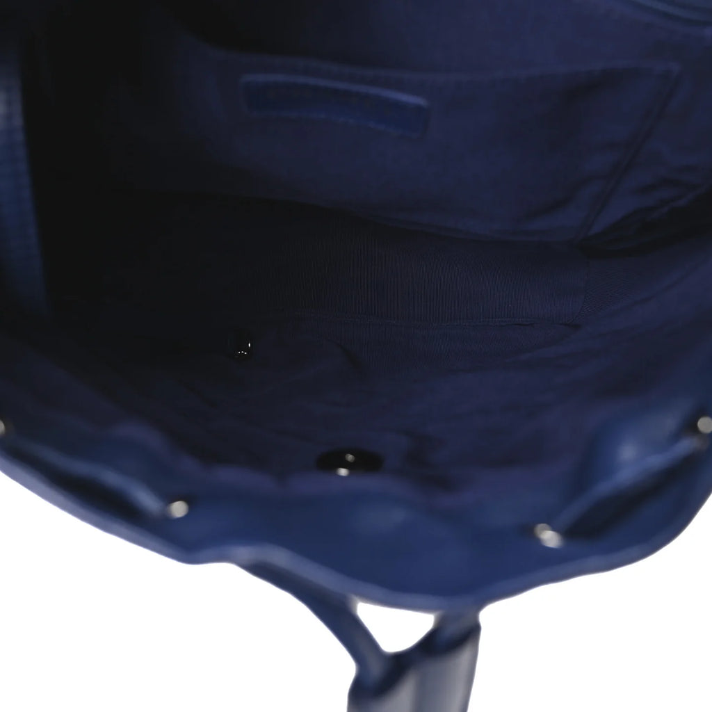 Chanel Navy Quilted Leather Backpack