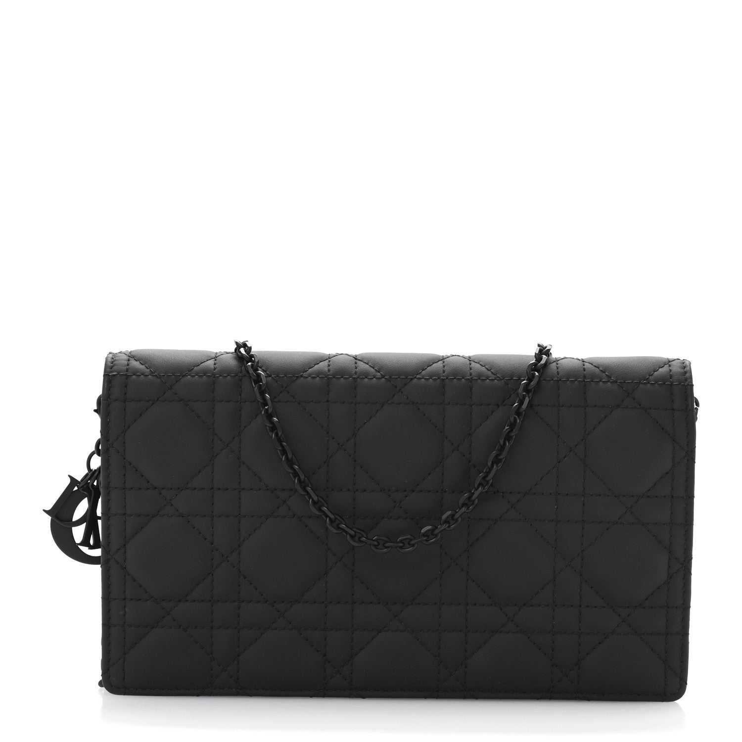 Dior Matte Black Cannage Pouch