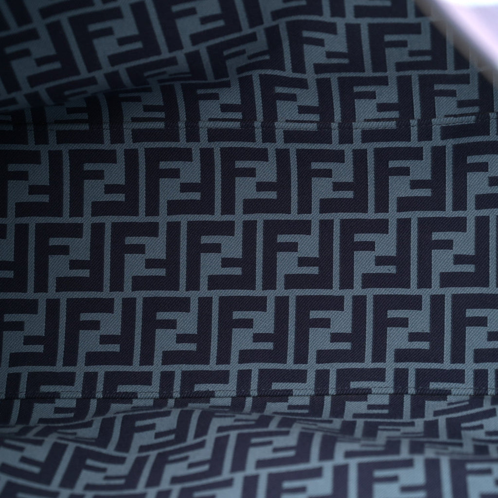 Fendi Blue Striped Canvas Tote