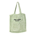Prada Mint Green Raffia Tote