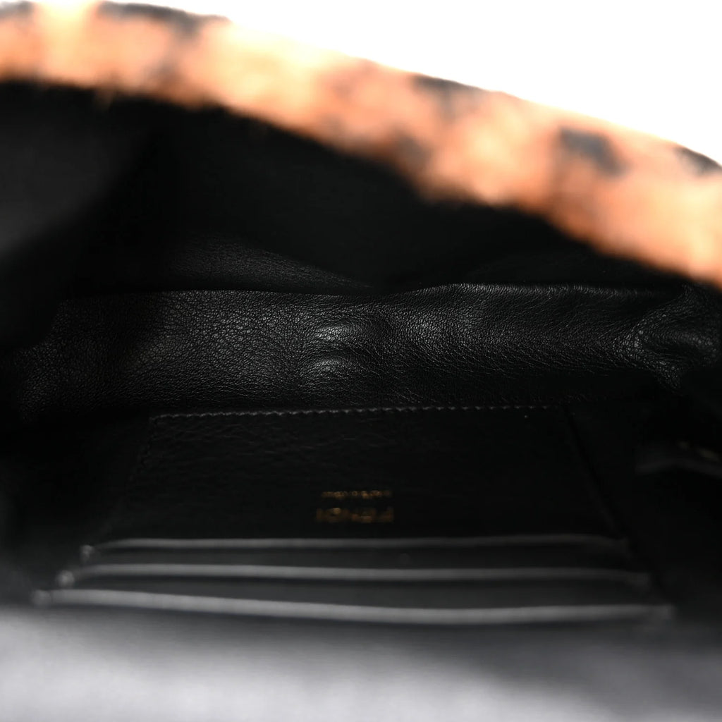 Fendi FF Monogram Shearling Baguette