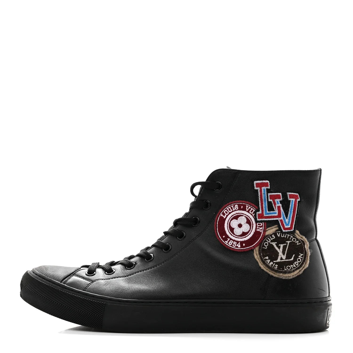 Louis Vuitton Black Leather High-Top