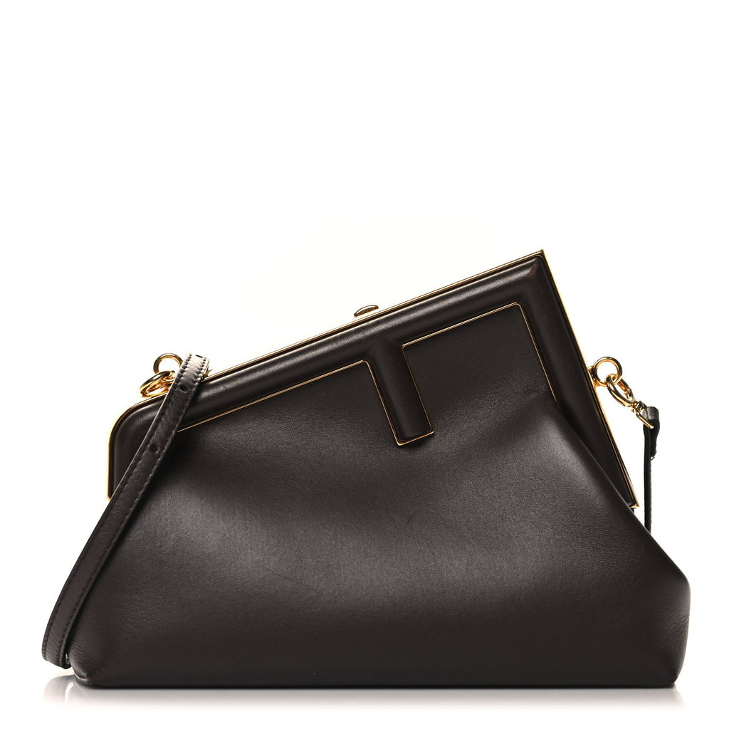 Fendi First Brown Leather Clutch