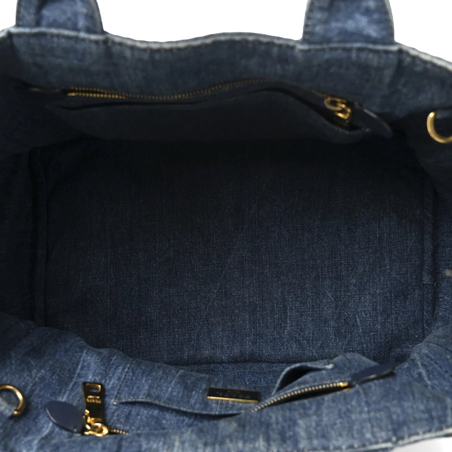 Prada Blue Denim Canapa Tote