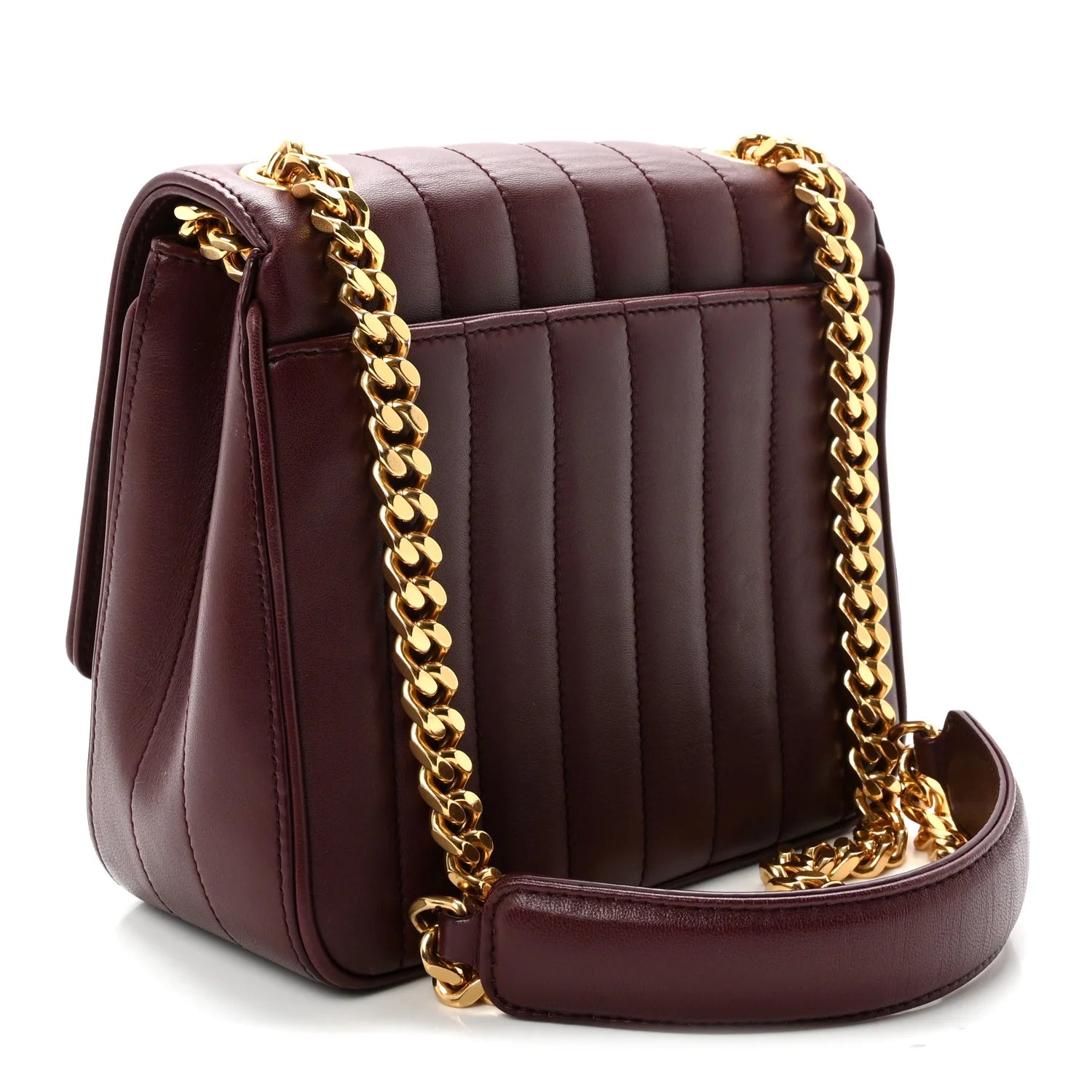 Saint Laurent Burgundy Quilted Vicky