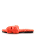 Hermes Orange Shearling Oran Sandals