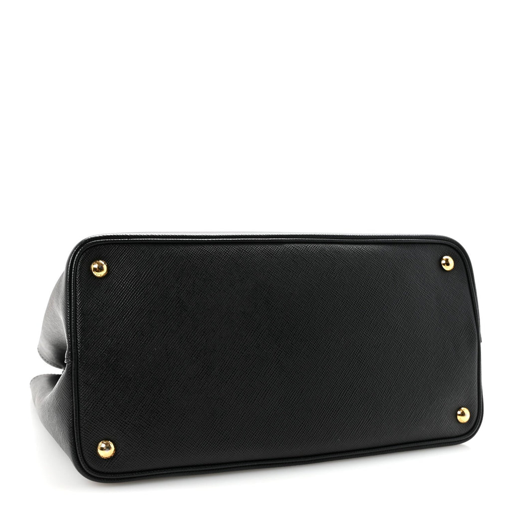 Prada Black Saffiano Double Tote