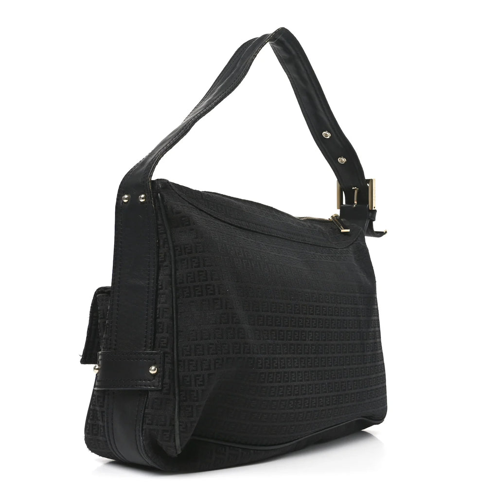 Fendi Black Zucchino Canvas Bag