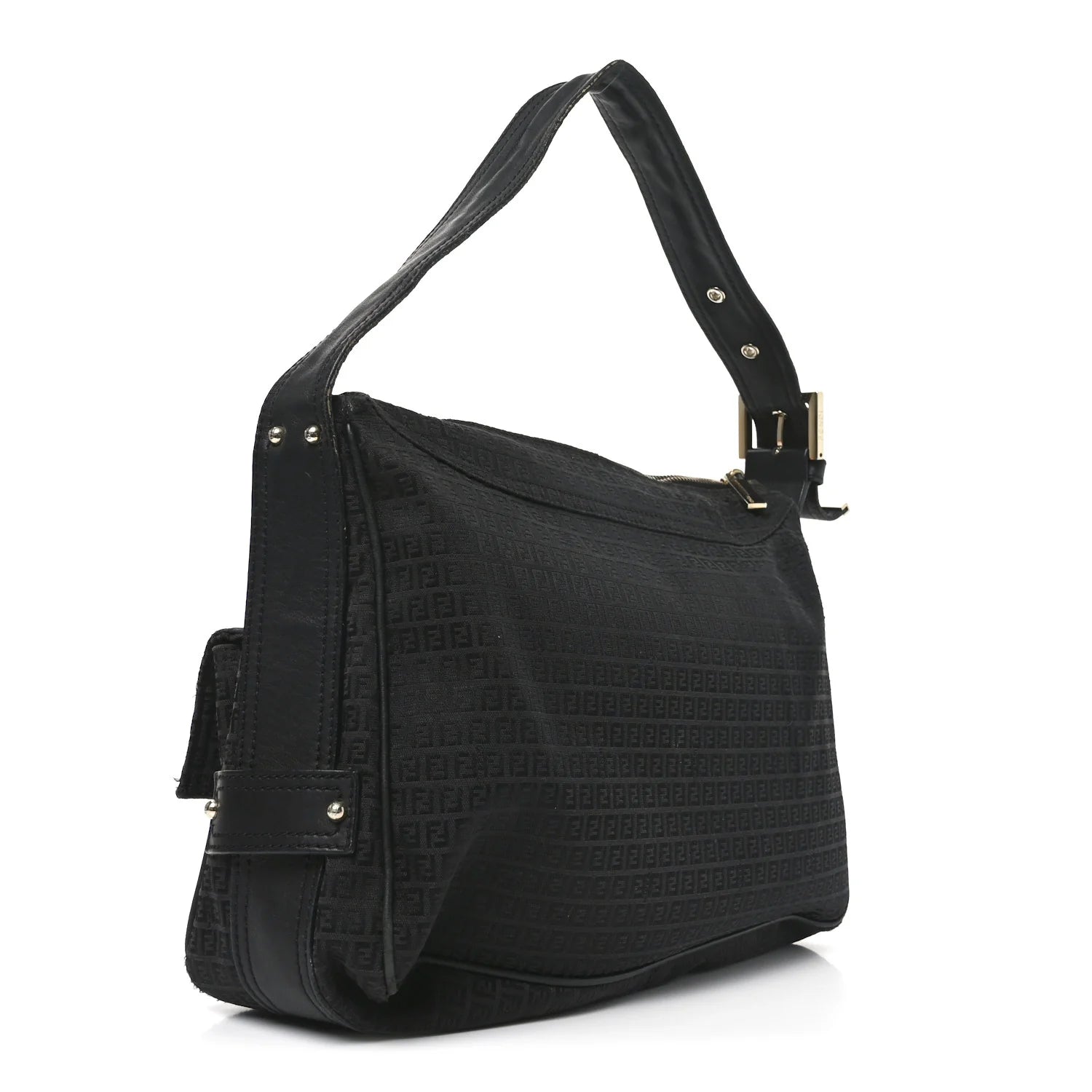 Fendi Black Zucchino Canvas Bag