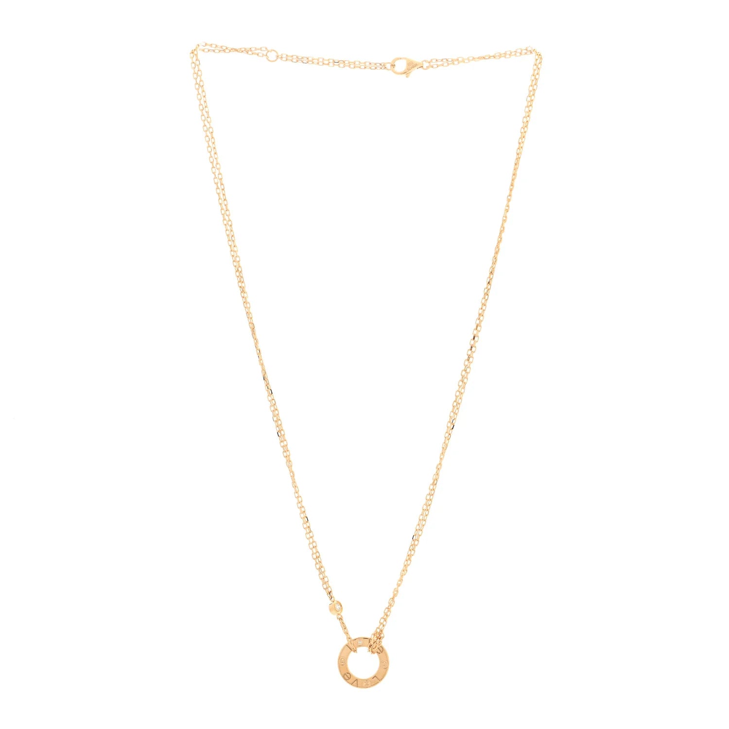 Cartier Yellow Gold Diamond Love Necklace