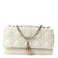 Dior White Cannage Leather Pouch