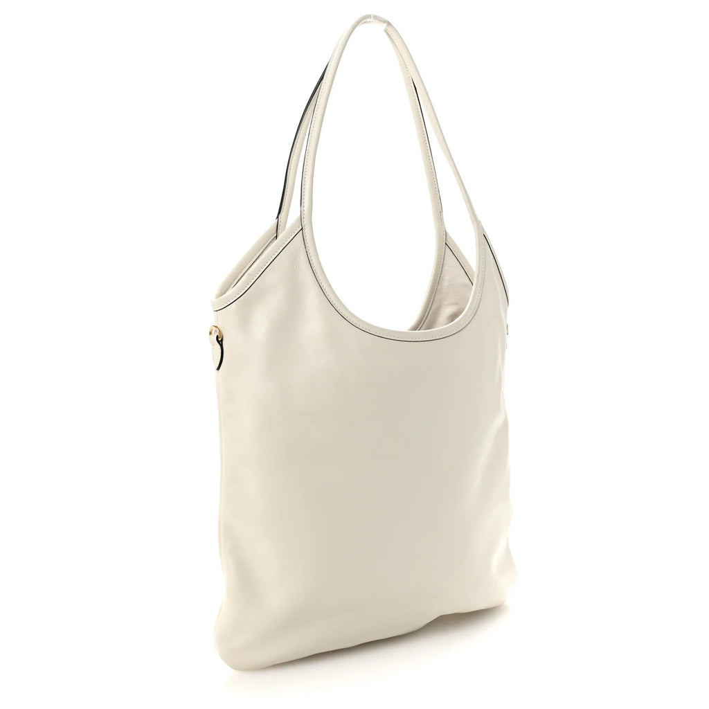 Miu Miu Cream Leather Tote