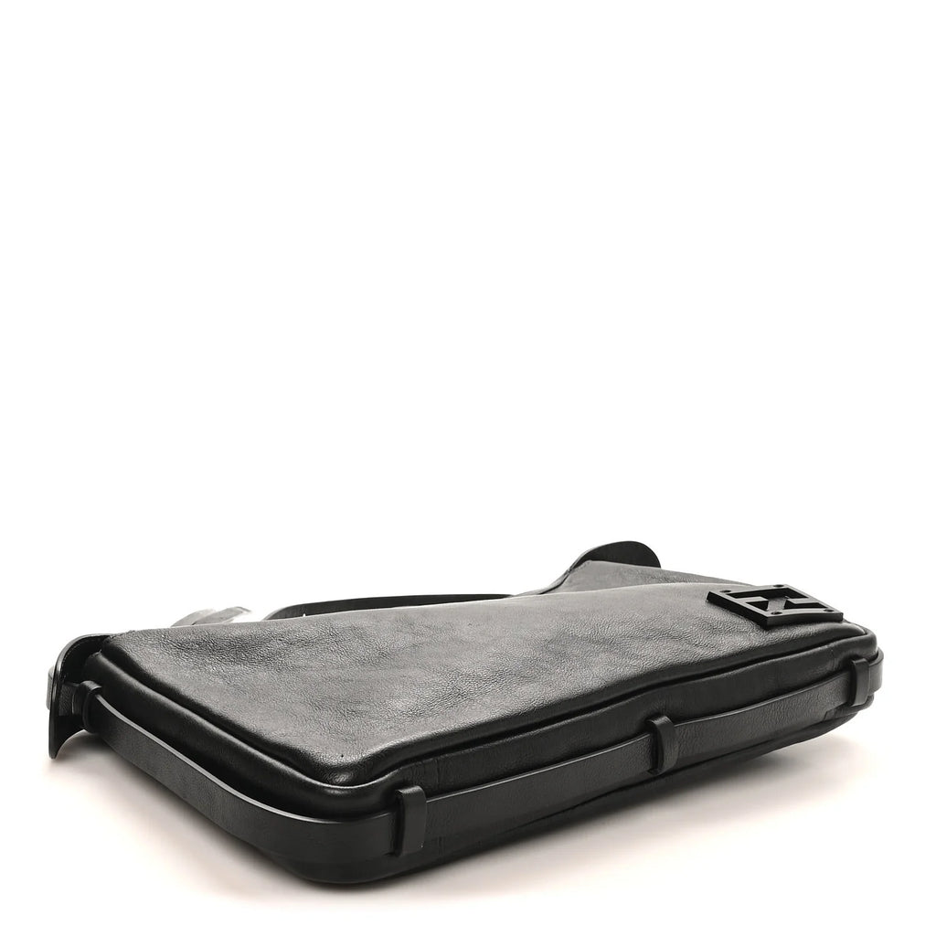 Fendi Black Grained Messenger Bag