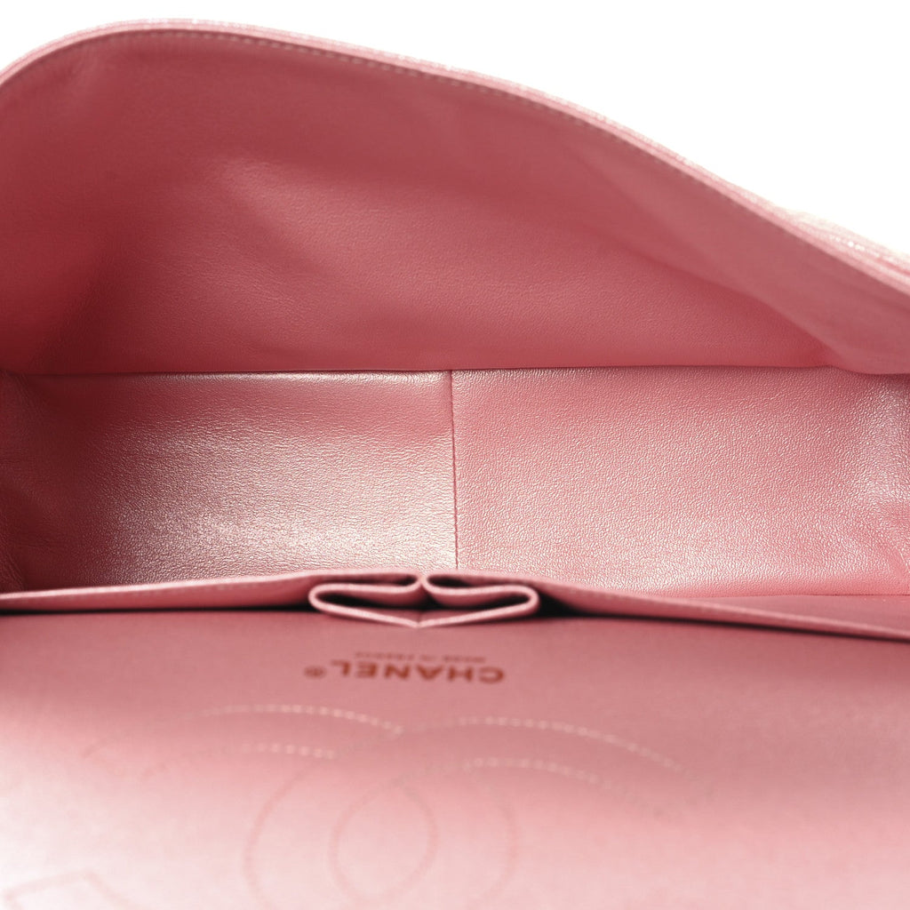 Chanel Pink Quilted Caviar Flap