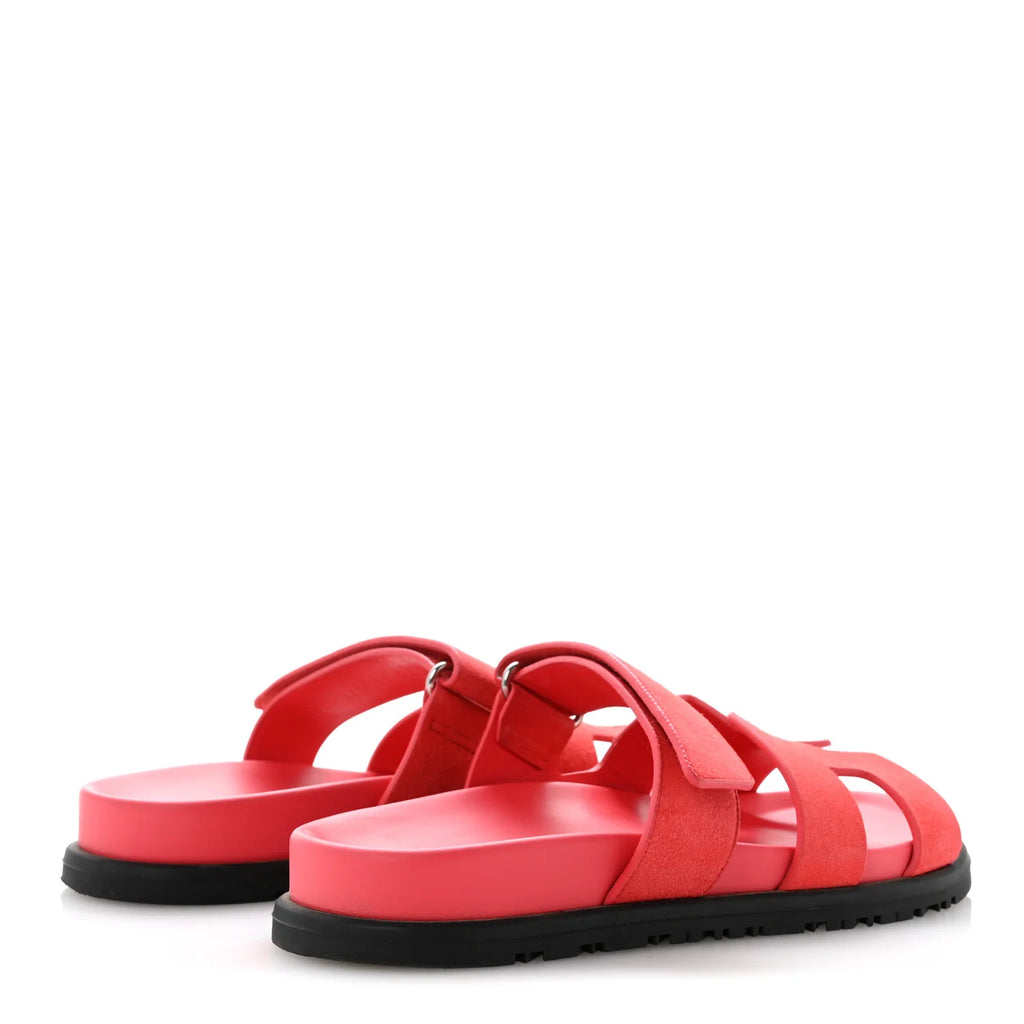 Hermes Coral Suede Chypre Sandals