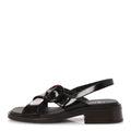 Prada Spazzolato Leather Buckle Sandals
