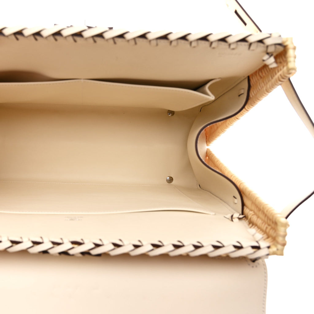 Hermes Kelly Picnic Wicker Cream