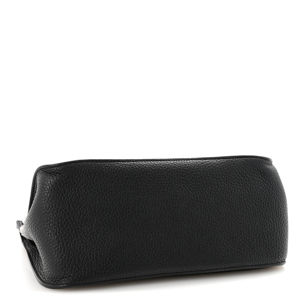 Hermes Black Grained Leather Jypsiere