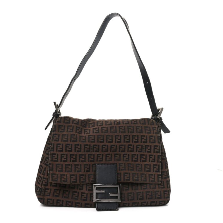 Fendi Brown Zucca Canvas Baguette