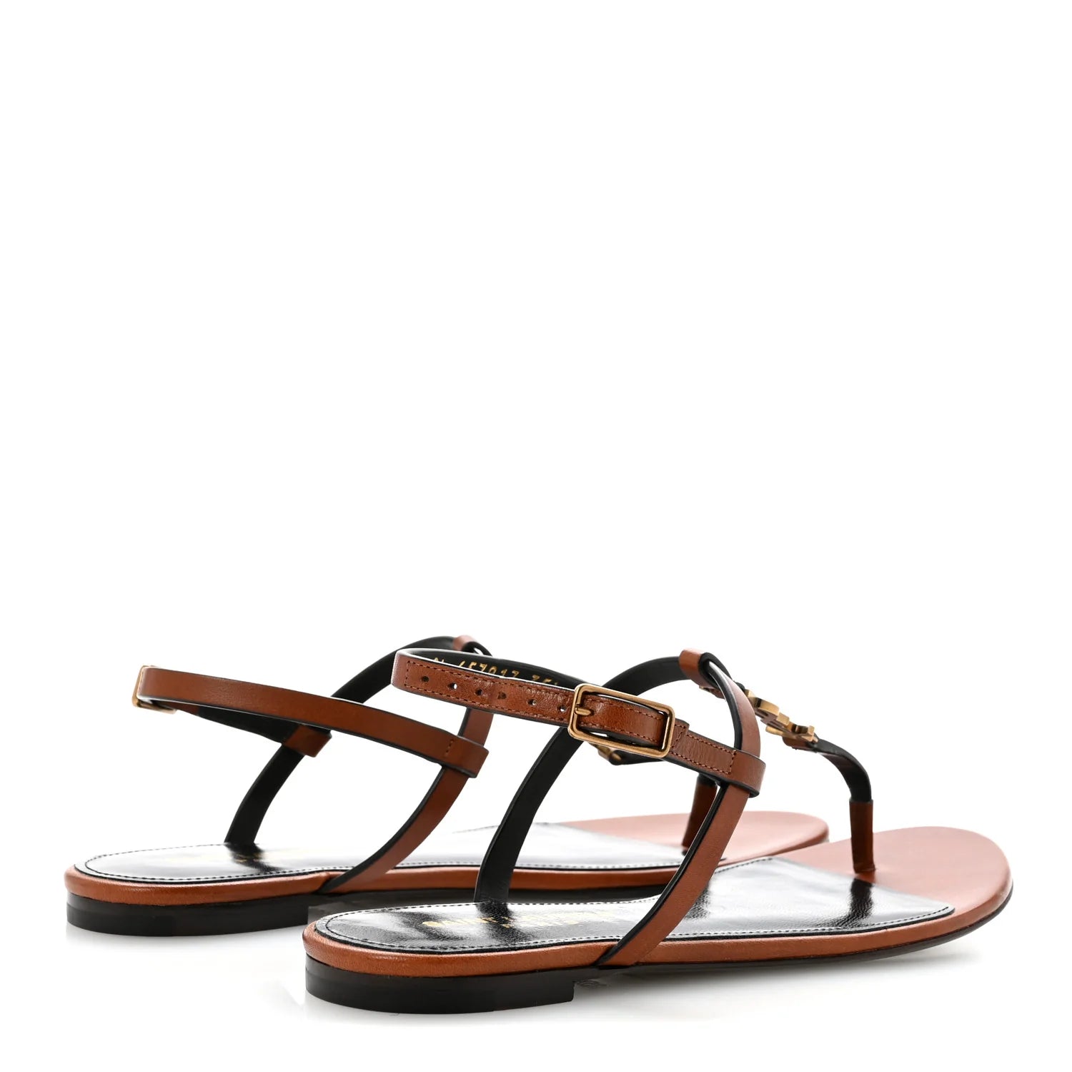 Saint Laurent Cassandre Leather Sandals