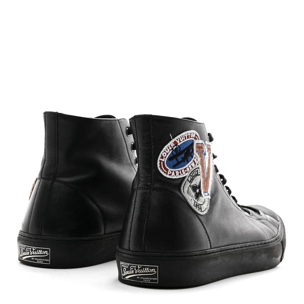 Louis Vuitton Black Leather High-Top