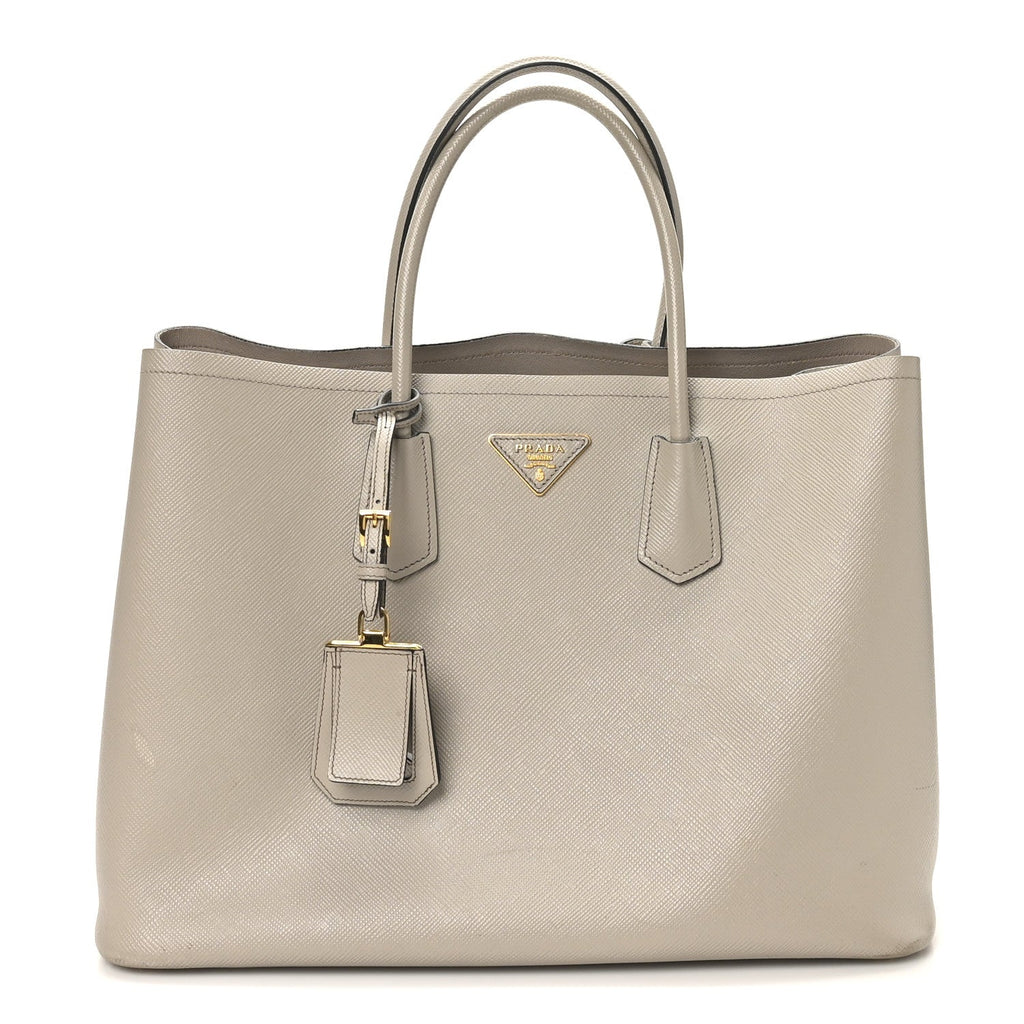 Prada Grey Saffiano Large Tote