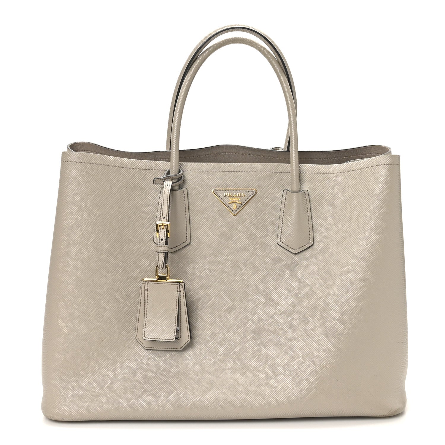 Prada Grey Saffiano Large Tote