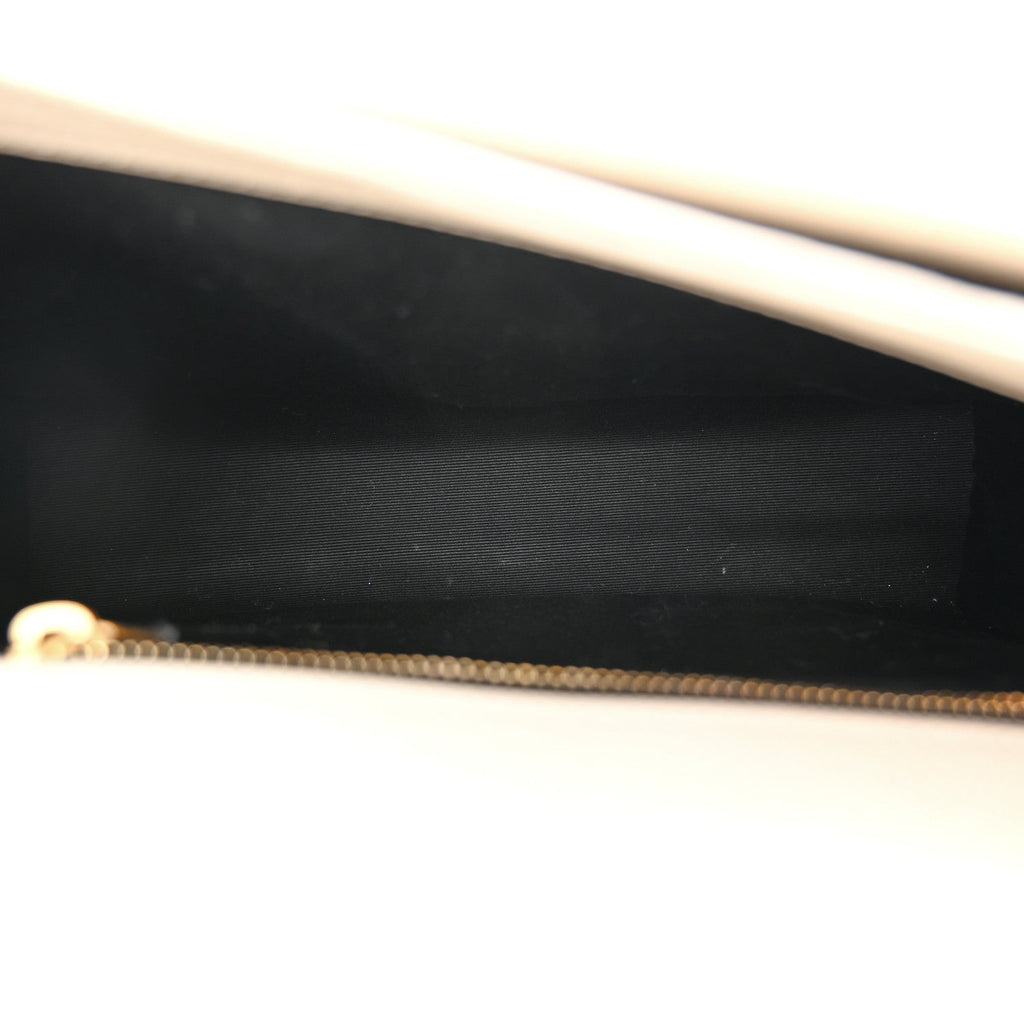 Saint Laurent Cream Quilted Bag