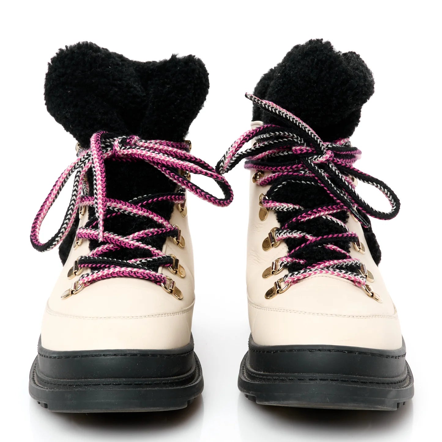 Chanel CC Shearling Snow Boots