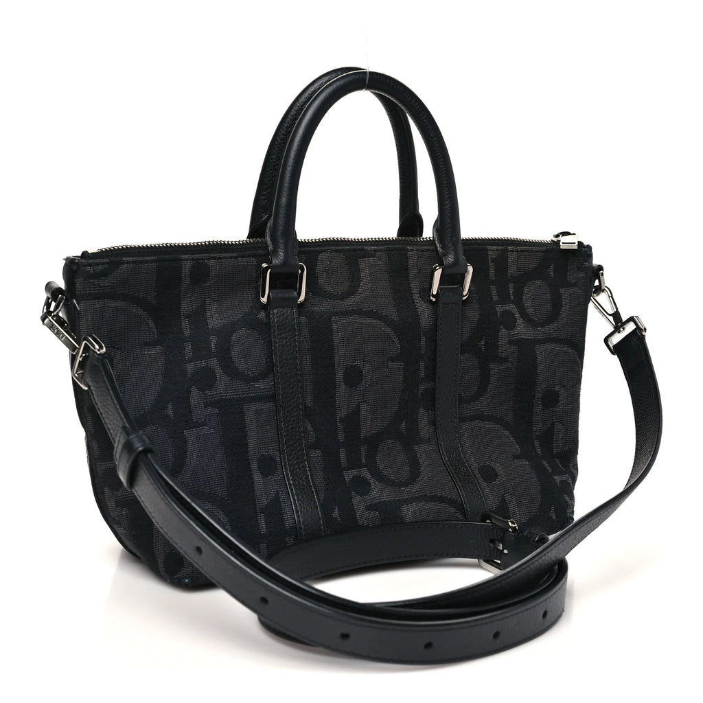 Dior Black Oblique Jacquard Tote