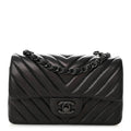 Chanel Black Chevron Quilted Bag