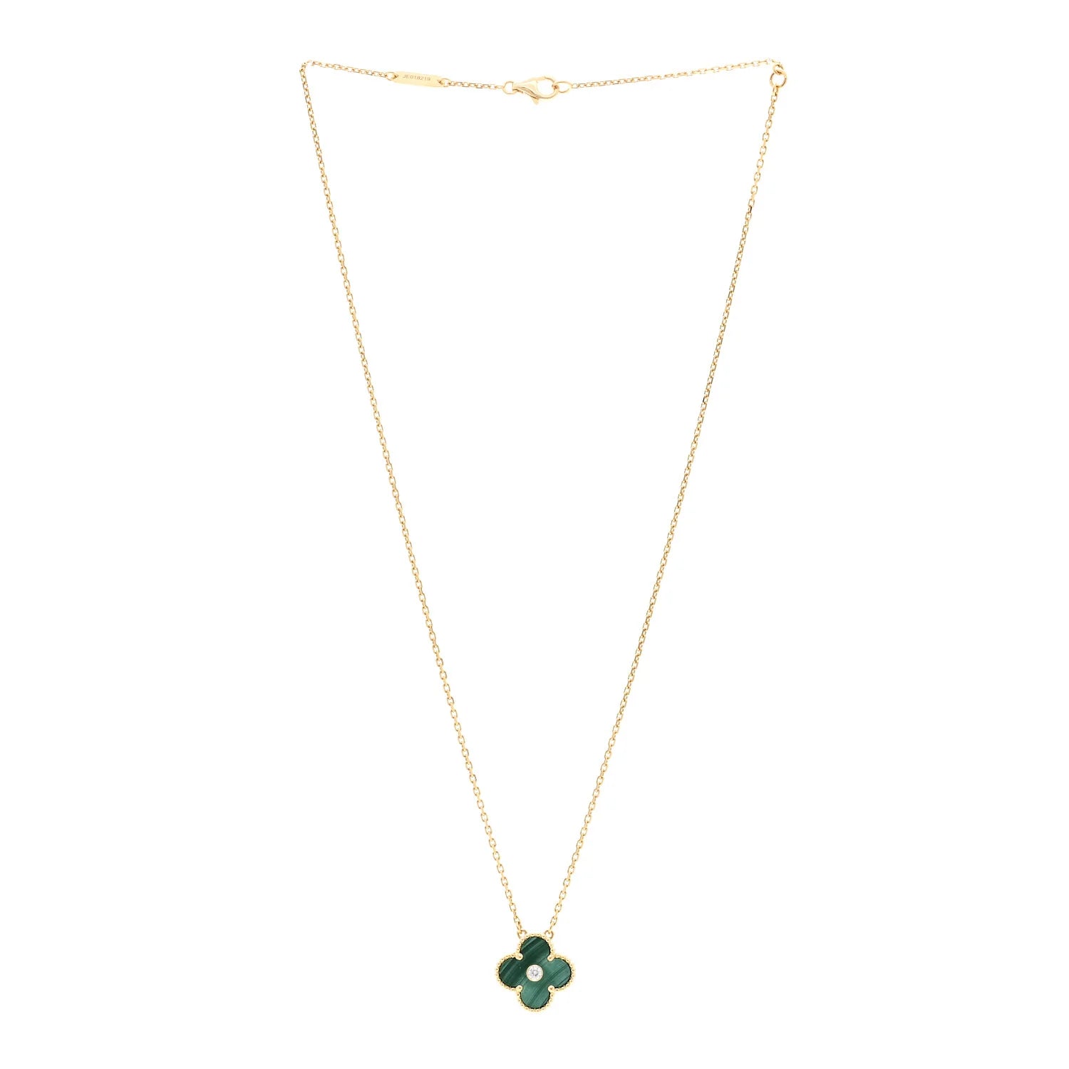 Van Cleef Arpels Malachite Diamond Necklace