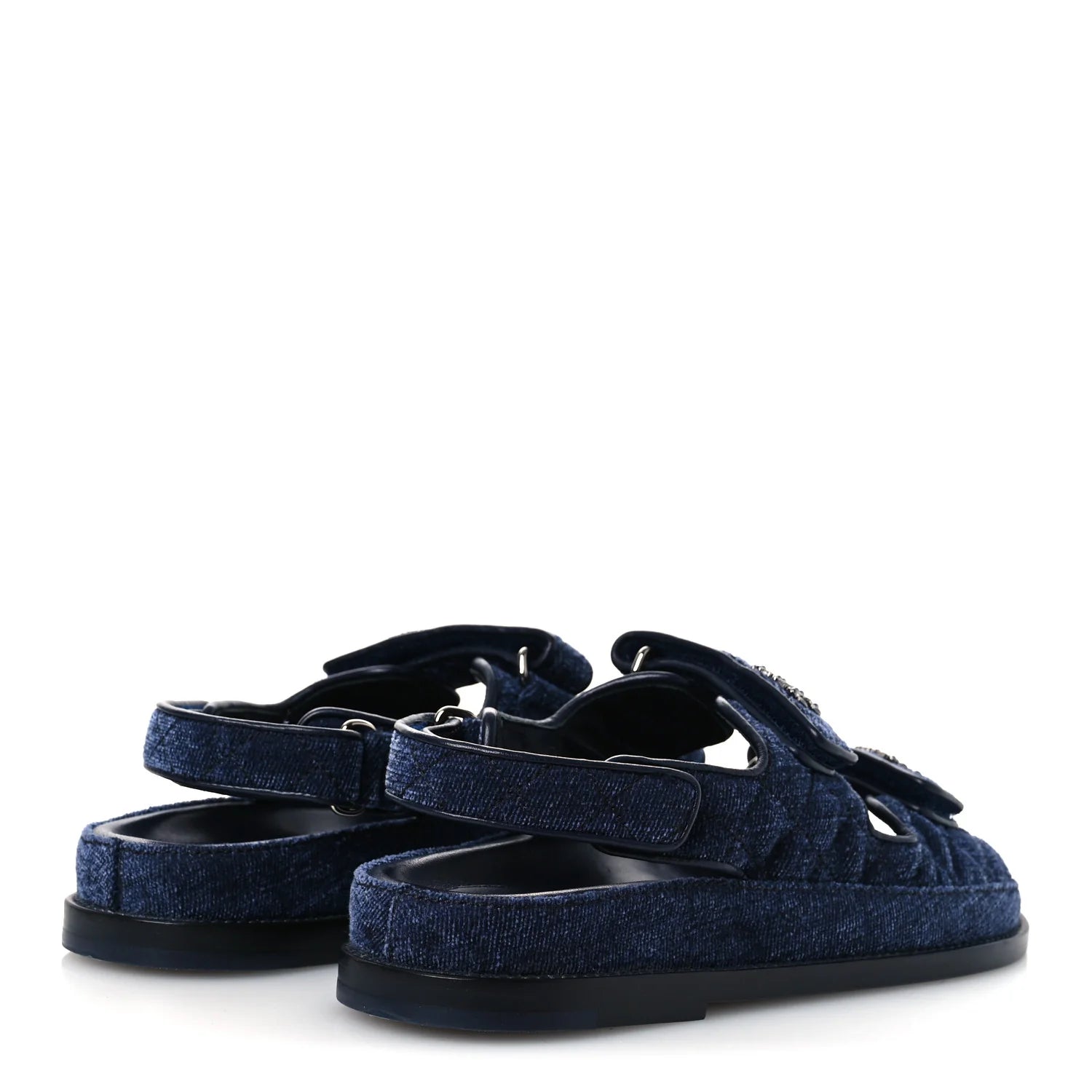 Chanel Dark Blue Denim Sandals