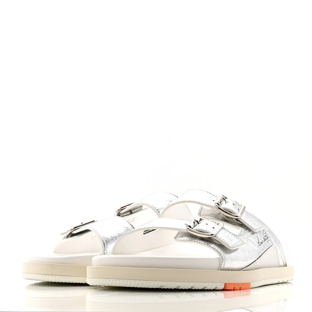 Louis Vuitton Metallic Silver Mules